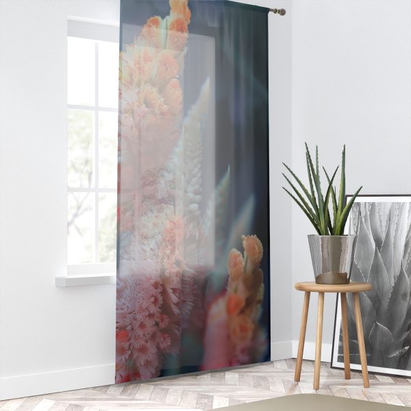 Bright Fantasy Floral 06 - Right Side Sheer Window Curtain (1 Piece) - Image 2