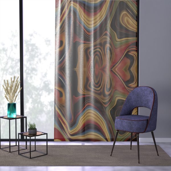 Lipnotic Kaleidoscope Background 02 - Left Side Sheer Window Curtain (1 Piece) - Image 3