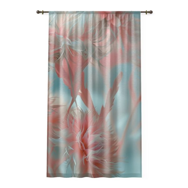 Floral Nebula 01 - Right Side Sheer Window Curtain (1 Piece)