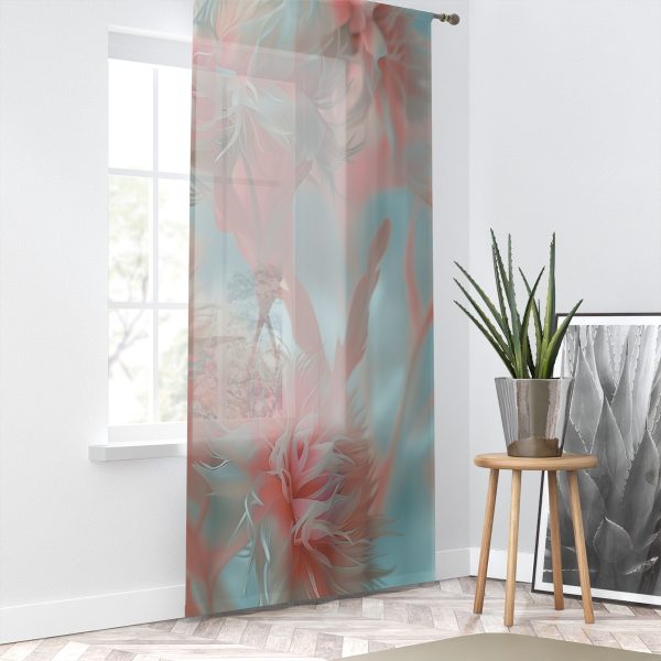 Floral Nebula 01 - Right Side Sheer Window Curtain (1 Piece) - Image 2