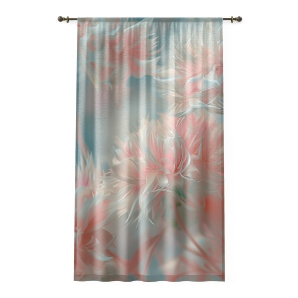 Floral Nebula 01 - Left Side Sheer Window Curtain (1 Piece)