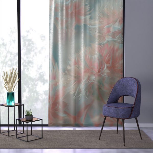 Floral Nebula 01 - Left Side Sheer Window Curtain (1 Piece) - Image 3