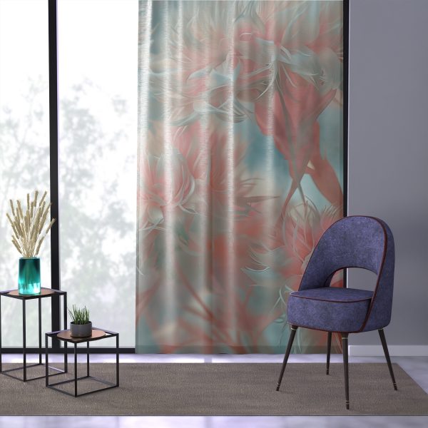 Floral Nebula 01 - Single Panel Sheer Window Curtain (1 Piece) - Image 3