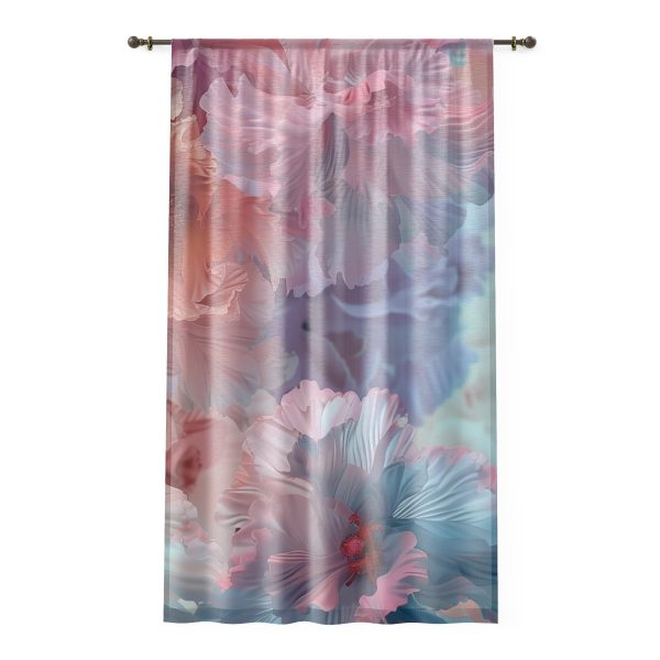 Floral Nebula 02 - Right Side Sheer Window Curtain (1 Piece)