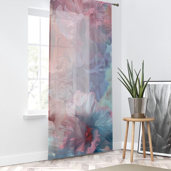 Floral Nebula 02 - Right Side Sheer Window Curtain (1 Piece) - Image 2