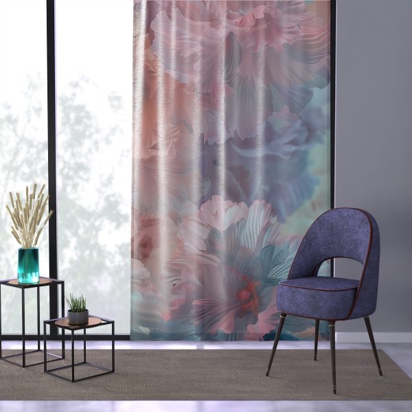 Floral Nebula 02 - Right Side Sheer Window Curtain (1 Piece) - Image 3