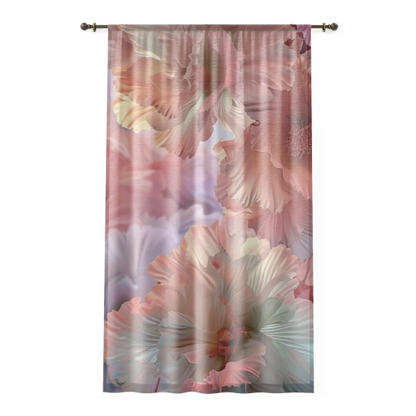 Floral Nebula 02 - Left Side Sheer Window Curtain (1 Piece)