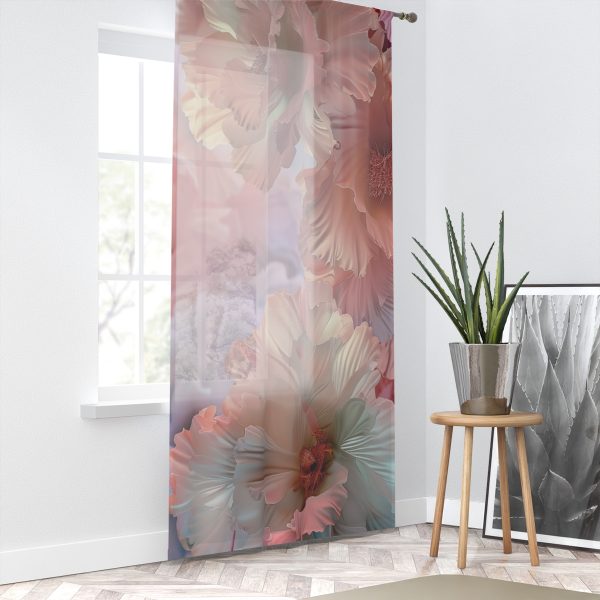 Floral Nebula 02 - Left Side Sheer Window Curtain (1 Piece) - Image 2