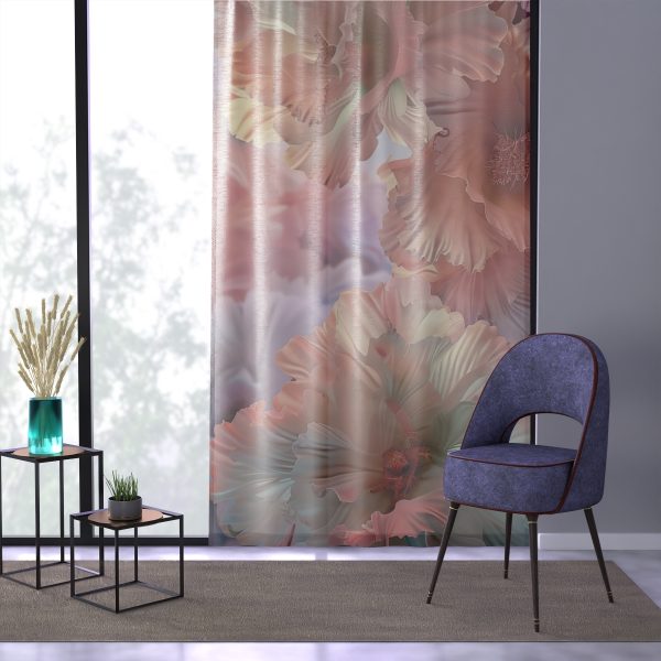 Floral Nebula 02 - Left Side Sheer Window Curtain (1 Piece) - Image 3