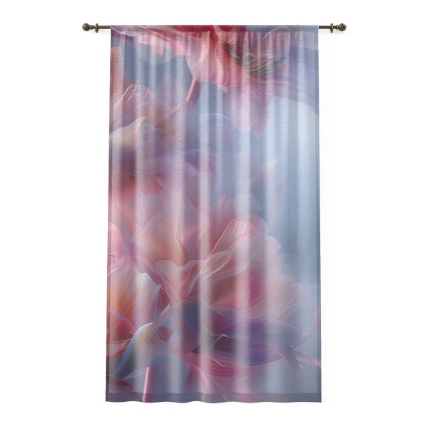 Floral Nebula 03 - Right Side Sheer Window Curtain (1 Piece)