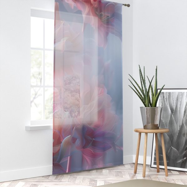 Floral Nebula 03 - Right Side Sheer Window Curtain (1 Piece) - Image 2