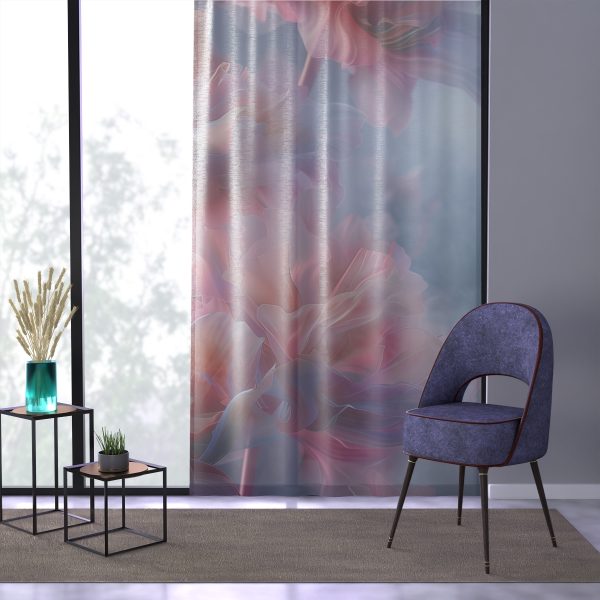 Floral Nebula 03 - Right Side Sheer Window Curtain (1 Piece) - Image 3