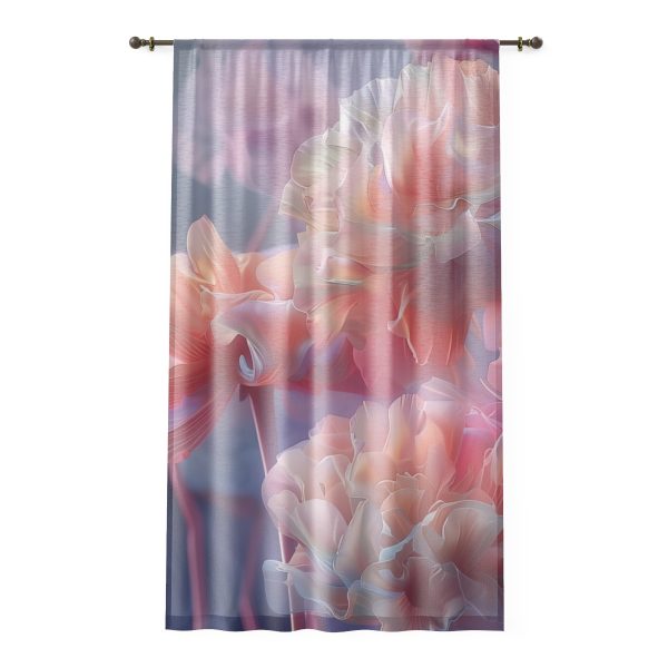 Floral Nebula 03 - Left Side Sheer Window Curtain (1 Piece)