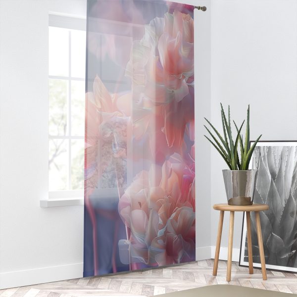 Floral Nebula 03 - Left Side Sheer Window Curtain (1 Piece) - Image 2