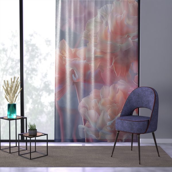 Floral Nebula 03 - Left Side Sheer Window Curtain (1 Piece) - Image 3