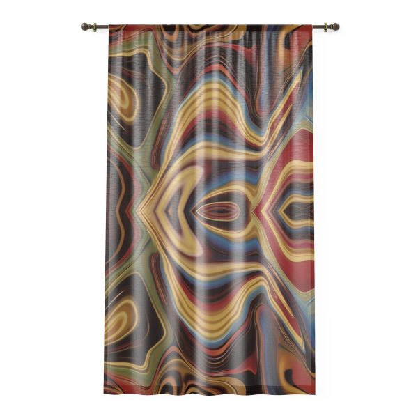 Lipnotic Kaleidoscope Background 03 - Left Side Sheer Window Curtain (1 Piece)