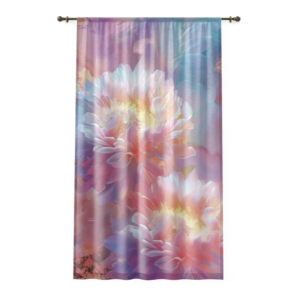 Floral Nebula 04 - Right Side Sheer Window Curtain (1 Piece)