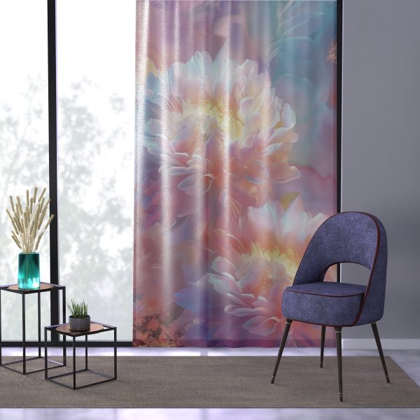 Floral Nebula 04 - Right Side Sheer Window Curtain (1 Piece) - Image 3