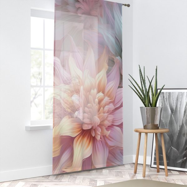 Pastel Fantasy Baroque Floral 03 - Left Side Sheer Window Curtain (1 Piece) - Image 2