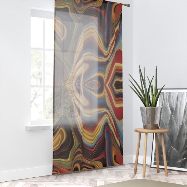 Lipnotic Kaleidoscope Background 03 - Left Side Sheer Window Curtain (1 Piece) - Image 2