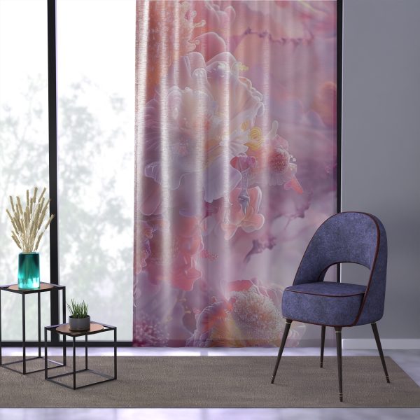 Floral Nebula 05 - Right Side Sheer Window Curtain (1 Piece) - Image 3