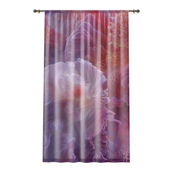 Floral Nebula 05 - Left Side Sheer Window Curtain (1 Piece)