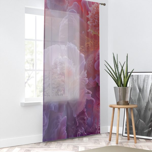 Floral Nebula 05 - Left Side Sheer Window Curtain (1 Piece) - Image 2