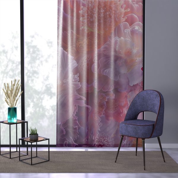 Floral Nebula 05 - Single Panel Sheer Window Curtain (1 Piece) - Image 3