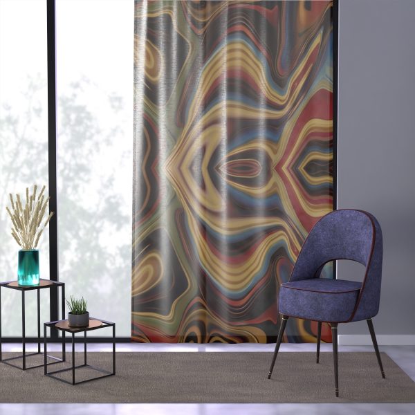 Lipnotic Kaleidoscope Background 03 - Left Side Sheer Window Curtain (1 Piece) - Image 3