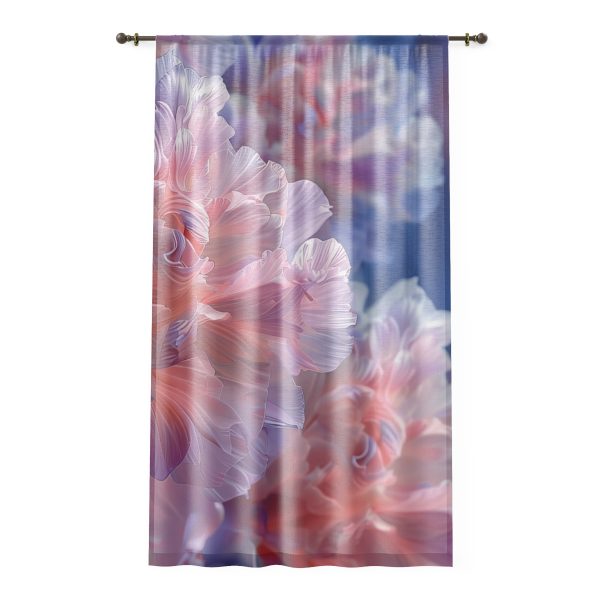 Floral Nebula 07 - Right Side Sheer Window Curtain (1 Piece)