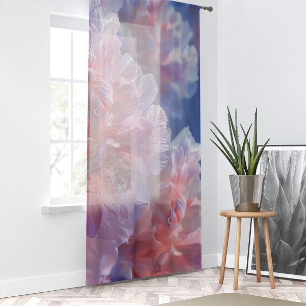 Floral Nebula 07 - Right Side Sheer Window Curtain (1 Piece) - Image 2