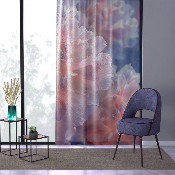 Floral Nebula 07 - Right Side Sheer Window Curtain (1 Piece) - Image 3