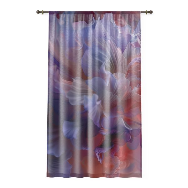 Floral Nebula 07 - Left Side Sheer Window Curtain (1 Piece)