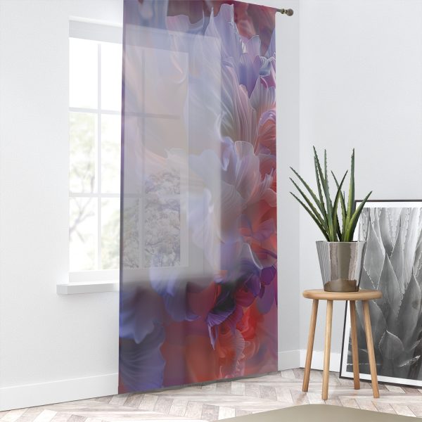 Floral Nebula 07 - Left Side Sheer Window Curtain (1 Piece) - Image 2