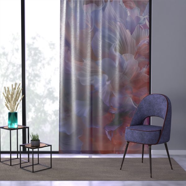 Floral Nebula 07 - Left Side Sheer Window Curtain (1 Piece) - Image 3