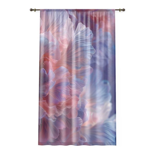 Floral Nebula 08 - Right Side Sheer Window Curtain (1 Piece)