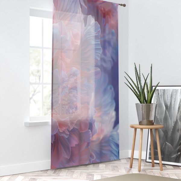 Floral Nebula 08 - Right Side Sheer Window Curtain (1 Piece) - Image 2