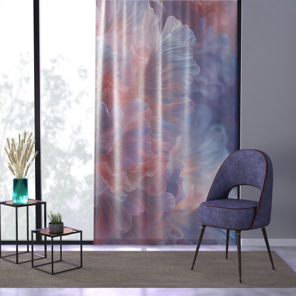 Floral Nebula 08 - Right Side Sheer Window Curtain (1 Piece) - Image 3