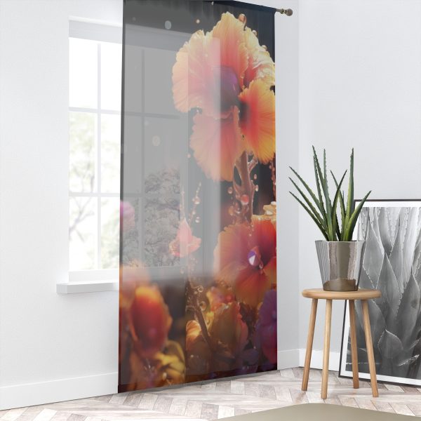 Bright Fantasy Floral 01 - Left Side Sheer Window Curtain (1 Piece) - Image 2