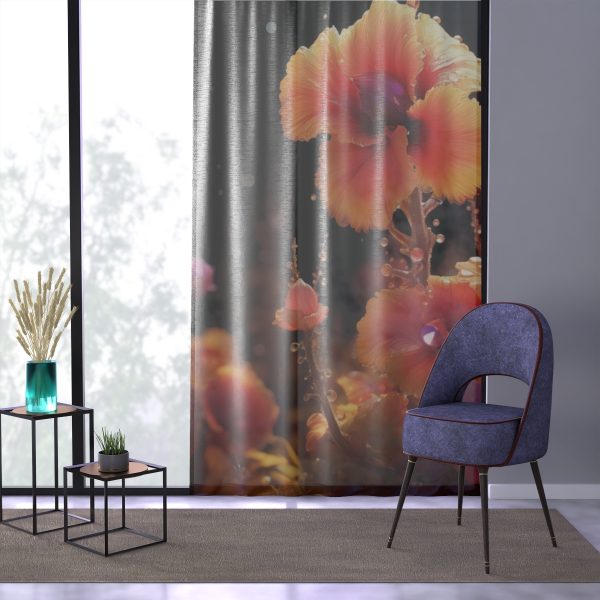 Bright Fantasy Floral 01 - Left Side Sheer Window Curtain (1 Piece) - Image 3