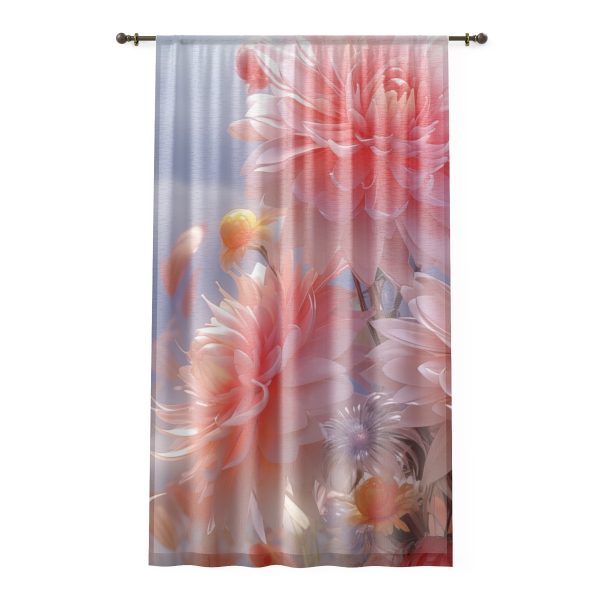 Rise and Shine Bouquet - Left Side Sheer Window Curtain (1 Piece)