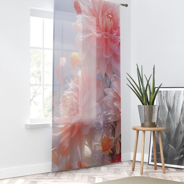 Rise and Shine Bouquet - Left Side Sheer Window Curtain (1 Piece) - Image 2