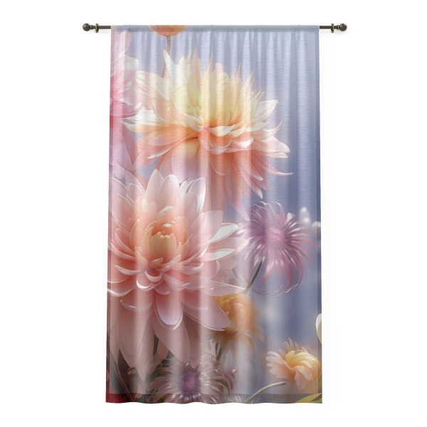 Rise and Shine Bouquet - Right Side Sheer Window Curtain (1 Piece)