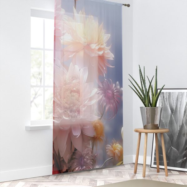 Rise and Shine Bouquet - Right Side Sheer Window Curtain (1 Piece) - Image 2