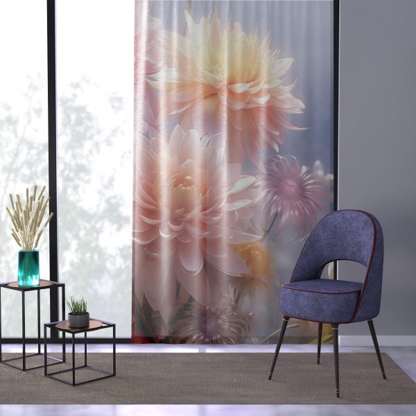 Rise and Shine Bouquet - Right Side Sheer Window Curtain (1 Piece) - Image 3