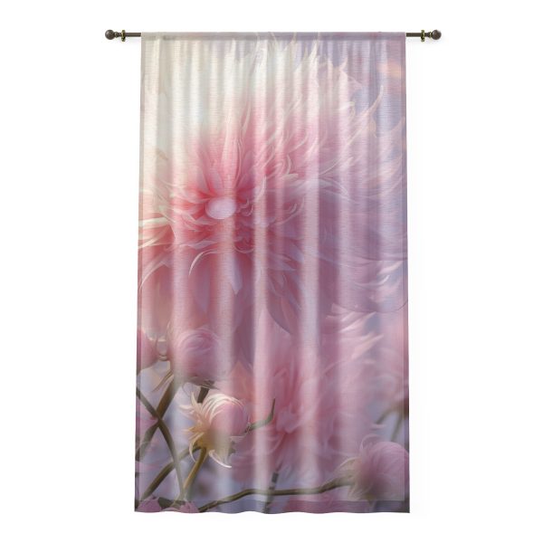 Rise and Shine Powder Puffs - Right Side Sheer Window Curtain (1 Piece)