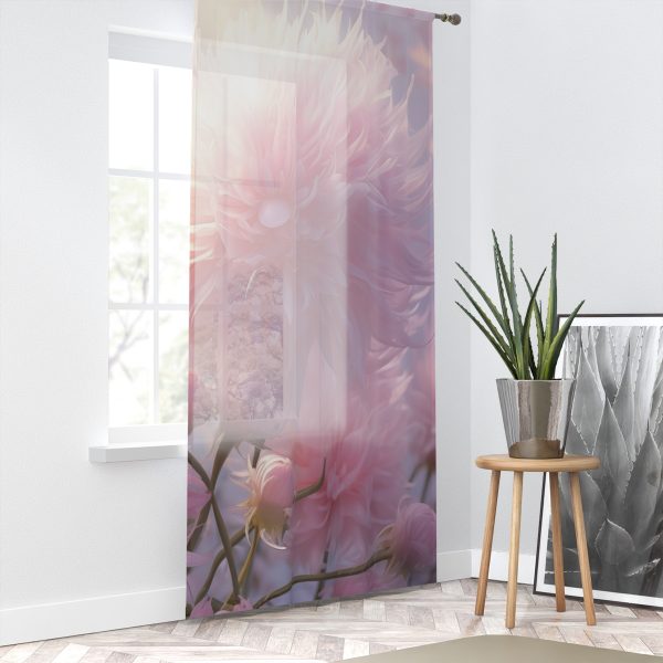 Rise and Shine Powder Puffs - Right Side Sheer Window Curtain (1 Piece) - Image 2