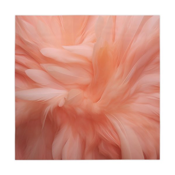 Lovely Fuzzy Feathers in Peach 01 - Tablecloth - Image 2