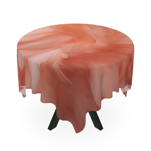 Lovely Fuzzy Feathers in Peach 01 - Tablecloth - Image 3