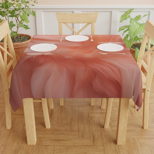 Lovely Fuzzy Feathers in Peach 01 - Tablecloth - Image 4